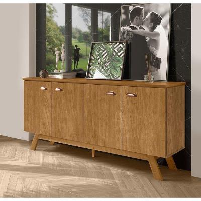 Buffet Atlanta IV Nature 4 Portas MDF 163,5CM Marrom Tebarrot Móveis