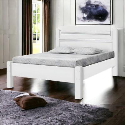 Cama Casal Paris MDF com Estrado Eucalipto Branca Gabrielli Móveis