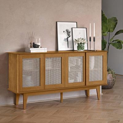 Buffet Detroit 4 Portas MDF-MDP-Pinus 164cm Marrom Tebarrot Móveis