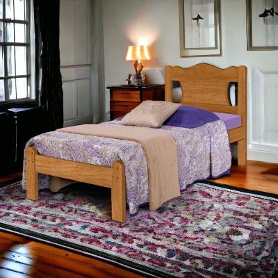 Cama Solteiro Munique Nature com Colchão MDF Marrom Gabrielli Móveis