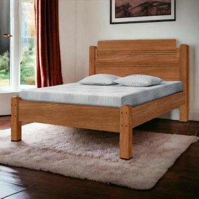 Cama Casal Paris Nature MDF Marrom Estrado Eucalipto Gabrielli