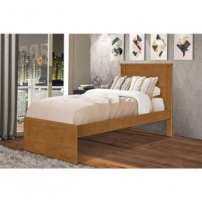 Cama Solteiro Barcelona Nature MDF-MDP Pintura Semi Brilho Amadeirado Tebarrot