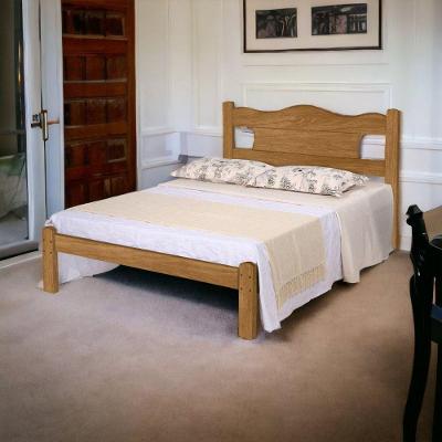 Cama Casal Munique Nature Design Contemporâneo MDF e MDP Marrom Gabrielli Móveis