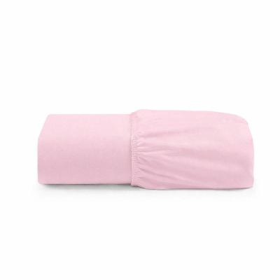 Lençol de Baixo Solteiro Iris Micropercal 600 Fios com Elástico Rosa Clara Luz Decora