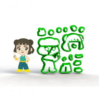 Cortador Guerreiras do K-pop Zoey Modular 7CM Plástico PLA HB Formas e Cortadores