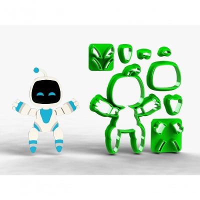 Cortador Robô Astro Bot Mod 2 Plástico PLA 8CM HB Formas e Cortadores