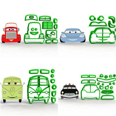 Kit Cortador Carros 4 Modelos 8CM Plástico PLA Biodegradável HB Formas e Cortadores