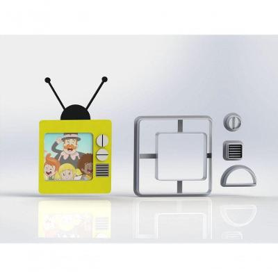 Cortador Tv Modular Mundo Bita Plástico PLA 8CM HB Formas e Cortadores