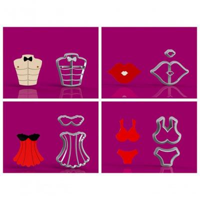 Cortador Lingerie Mod 2 Pasta Americana Plástico PLA 3CM HB Formas e Cortadores