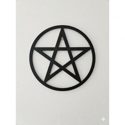 Mandala Estrela de Davi PLA Biodegradável 24cm Preto HB Formas e Cortadores