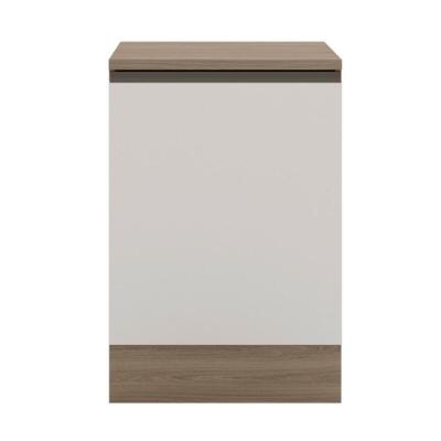 Balcão com Tampo Etna 12539P 1 Porta MDP e MDF 58CM Off White Poliman Móveis