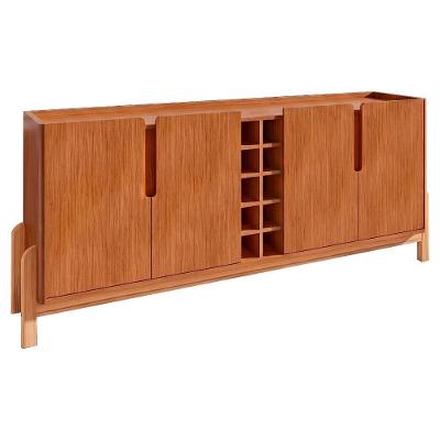 Buffet Aparador com Adega Lizz 2 Portas MDF 190CM Amadeirado