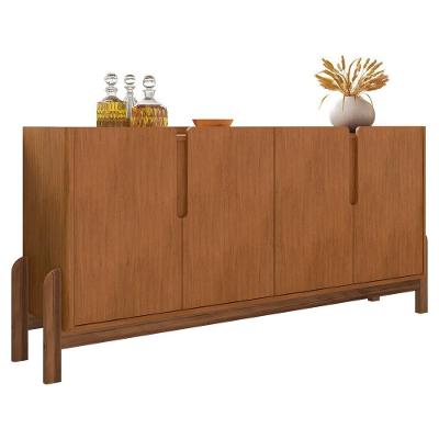 Aparador Lizz Moderno 4 Portas MDF-MDP 170CM Amadeirado Casa D Móveis