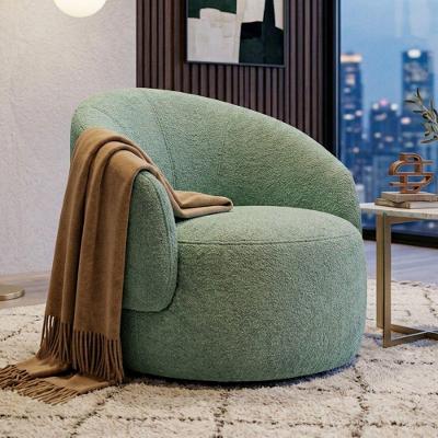 Poltrona Decorativa Saara Orgânica Bouclê Verde Menta Desk Design