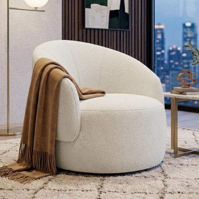 Poltrona Saara Decorativa Orgânica Bouclê Off White Desk Design