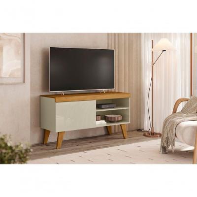 Rack Doca para TV 43" 108CM MDP com Porta Cumaru Opala Amadeirado Madetec Móveis
