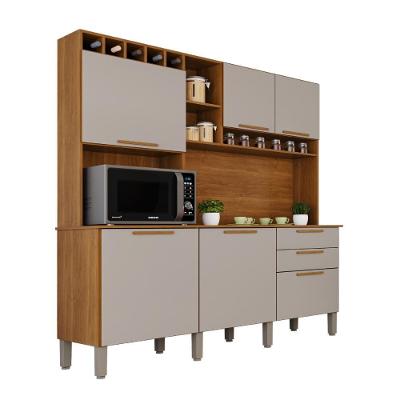 Armário de Cozinha Florença 6 Portas 2 Gavetas MDF 165CM Off White