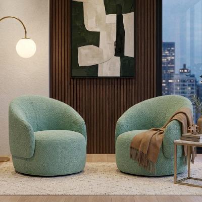 Kit 02 Poltronas Saara Decorativas Bouclê Verde Menta Desk Design