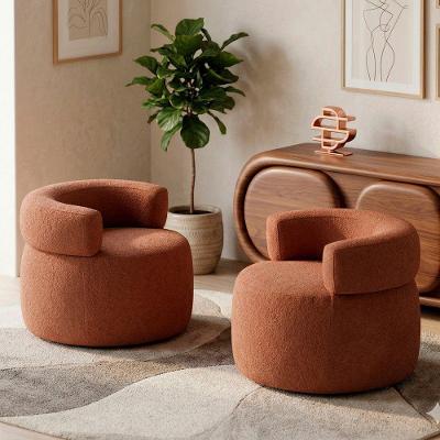 Kit 02 Poltronas Kayce Bouclê Premium Orgânica Living Terracota Desk Design