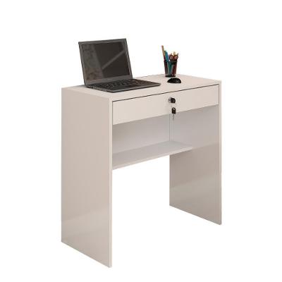 Escrivaninha Retangular Salu Moderno 1 Gaveta MDP 72CM Branco