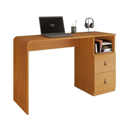 Escrivaninha Retangular Bela Moderno Gavetas MDF-MDP 127CM Cinamomo