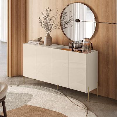 Buffet Cais 4 Portas MDP Pés Metálicos Off White Madetec Móveis