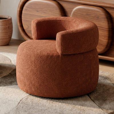 Poltrona Decorativa Kayce Bouclê Premium Orgânica Terracota Desk Design
