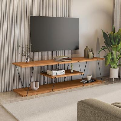 Rack para TV 75" T310 180CM MDF Industrial Canela Preto Fosco Kappesberg