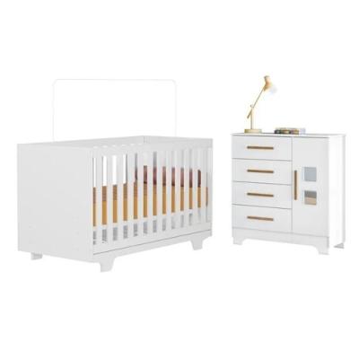 Dormitório Toque de Magia 1 Porta 4 Gavetas MDF Branco Tudo de Móveis