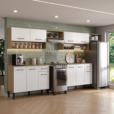 Cozinha Arizona Elite 10 Portas 2 Gavetas MDP 330CM Carvalho Móveis Carraro