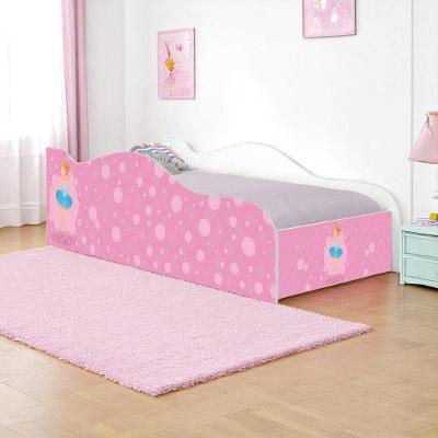Cama Infantil K02 Bailarina Clássica com Grade MDF Branco D'Rossi