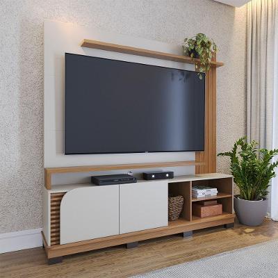 Estante para TV Itaim 2 Portas 3 Prateleiras MDP 180CM Off White D'Rossi