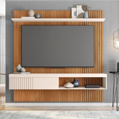 Painel para TV 65" 180CM Ripado Luana Freijó e Off White D'Rossi