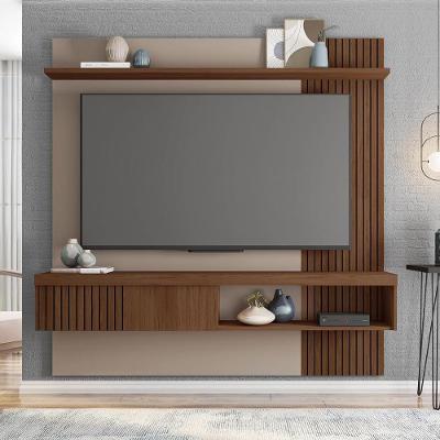 Painel para TV 65" 180CM MDP Ripado Luana Fendi Havana D'Rossi