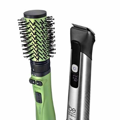 Kit Escova Modeladora Rotating Nutrah 1000W Cerâmica Preta Be Emotion Bivolt