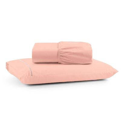 Jogo de Cama Solteiro 2 Peças Micropercal 600 Fios Algodão Coral Casa Show Enxovais