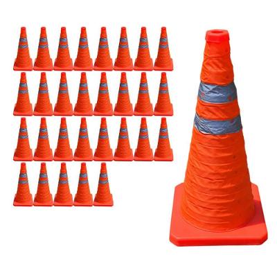 Kit 29 Cones de Sinalização Retrátil SU-CONE3-1 Refletivo 50cm Laranja Mundo LGBT