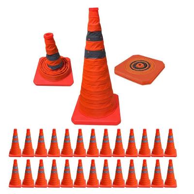 Kit 26 Cones Sinalizadores Retráteis SU-CONE3-1 Dobráveis Laranja AB Mídia
