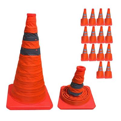 Kit 14 Cones Retrátil SU-CONE3-1 50cm Refletivo Laranja Leva Pro Pet