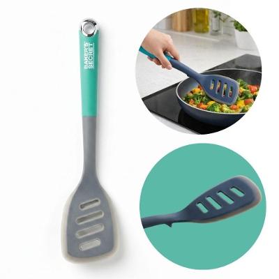 Espátula Perfurada Silicone Multiuso Cozinha Verde Baker's Secret