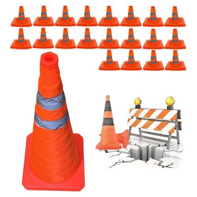 Kit 20 Cones Retráteis SU-CONE3-1 50cm Refletivos Laranja Leva Pra Malhar