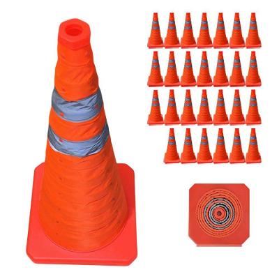 Kit 27 Cones de Sinalização Retrátil Flexível 50cm Laranja Mundo LGBT