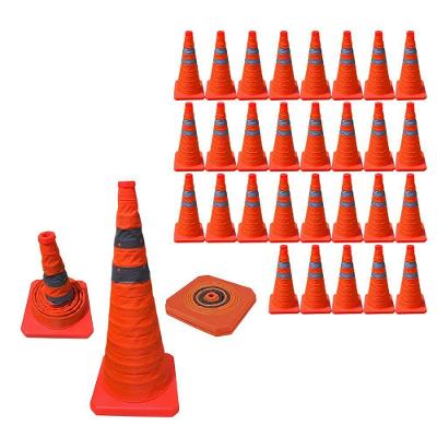 Kit 29 Cones Retráteis SU-CONE3-1 50cm Refletivos Laranja Leva Pra Malhar