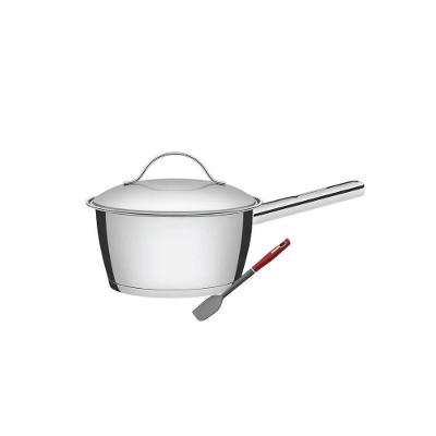Panela Allegra Aço Inox Fundo Triplo 1,5L com Espátula de Silicone Tramontina