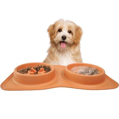 Comedouro Bebedouro Pet Braslu BSL3730 Pote Duplo Silicone Coral