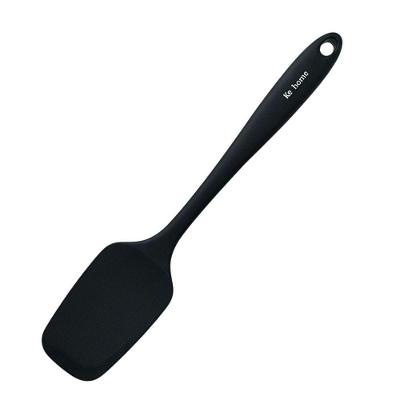 Espátula Curva de Silicone Cabo Ergonômico para Cozinha Preta Ke Home