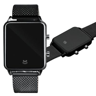 Relógio Feminino Orizom Maria Digital LED Aço Inox Silicone Preto