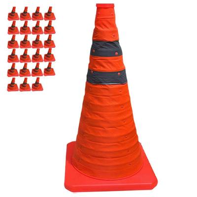 Kit 23 Cones Retráteis SU-CONE3-1 Dobráveis Refletivos 50cm Laranja AB Mídia