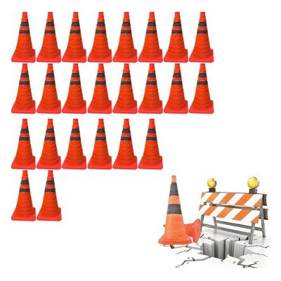 Kit 24 Cones de Sinalização Retrátil SU-CONE3-1 Refletivo Laranja Mundo LGBT