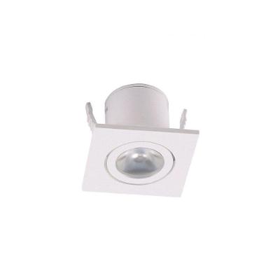 Mini Spot de Embutir LED Auriga 1W 3000K Quadrado Branco Astraled